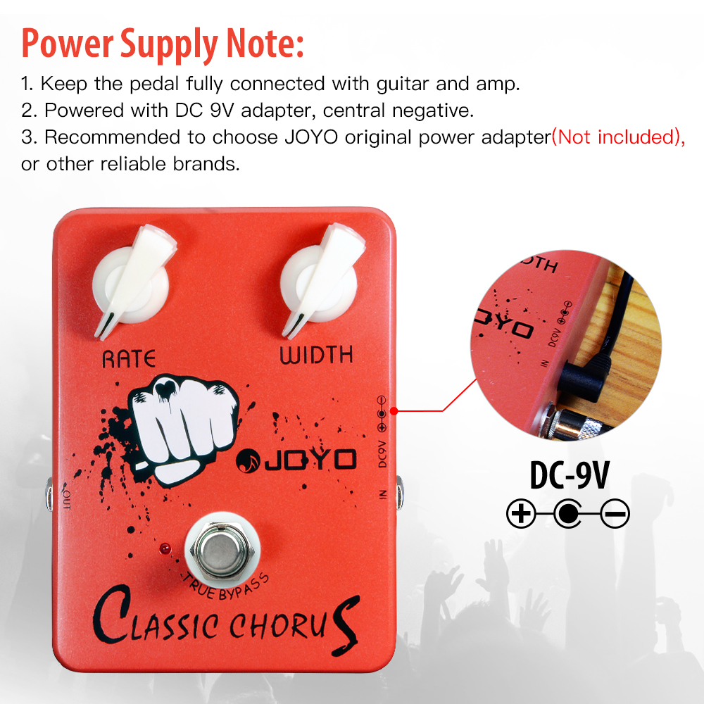 Joyo JF-05 Classic Chorus Guitar Effect Pedal True Bypass Mini Pedal Pure Analog DC 9V