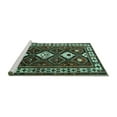 thumbnail image 2 of Ahgly Company Machine Washable Indoor Rectangle Persian Turquoise Blue Traditional Area Rugs, 2' x 4', 2 of 4
