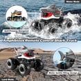 thumbnail image 4 of Adofi Amphibious Remote Control Car, 4WD All-Terrain Off-Road Water Toys, 2.4GHz Shooting Waterproof RC Monster Truck, Toys for Boys 3 6 Years - Gray, 4 of 15
