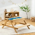 thumbnail image 3 of Gymax 3 in 1 Kids Picnic Table Wooden Outdoor Water Sand Table w/ Play Boxes, 3 of 8