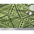 thumbnail image 3 of Soimoi Green Cotton Duck Fabric Triangle Art Geometric Print Fabric by Yard 42 Inch Wide, 3 of 3