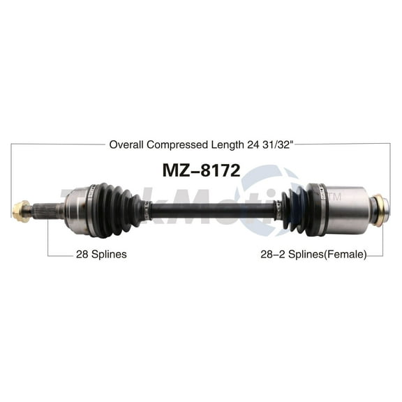 CV Axle Shaft Fits select: 2009-2013 MAZDA 6