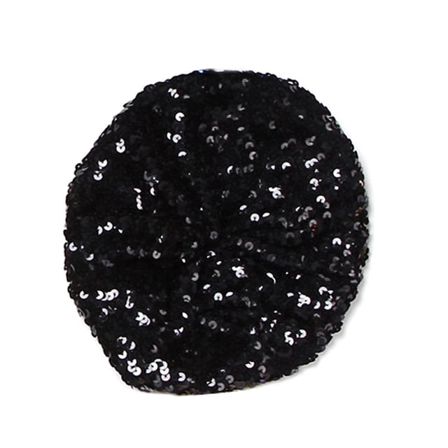 Sonducket Boinas de lentejuelas brillantes elásticas para mujer, sombreros de otoño, primavera y verano, gorros publicitarios de fiesta de colores Sombreros negro Sonducket PS11561-13