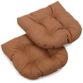thumbnail image 1 of Blazing Needles Coussin de Chaise de Salle à Manger Extérieur en Polyester Filé Tufté en Forme de U de 19 Pouces (Ensemble de 2) - Moka, 1 of 1