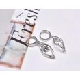 thumbnail image 4 of Cubic Zirconia Hoop Earrings - Sterling Silver Hypoallergenic CZ Huggies Earrings with Drop Dangle for Women Girls, 4 of 4