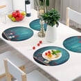 thumbnail image 6 of GZHJMY Christmas Snowman Round Placemats Set of 6, Non-Slip PVC Table Mats Washable Heat Resistant Place Mats for Kitchen Dining Table Christmas Home Decor, 15.4 Inch Table Mat, 6 of 7