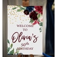 thumbnail image 2 of Darling Souvenir MADE WITH LOVE PersonalizedWelcomeBirthdaySignWatercolor flower,Large Decorative Poster For Birthday Party, Celebrations- 18x12, 2 of 5