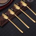 thumbnail image 4 of Cqxid Tableware Under $10 Teaspoons Spoons Pack Plated Set Mini 4Gold Of Steel Stainless Kitchen，Dining Bar, 4 of 8