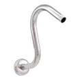 thumbnail image 3 of Westbrass 1/2" IPS x 8" S-Shaped Wall Mount Shower Arm with Flange, Polished Chrome, 3 of 7