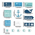 thumbnail image 4 of 15-Piece Summer Beach Layered Tray Decor Set, Coastal Seashell Nautical Centerpiece Arrangement, Wooden Tabletop Display for Home Kitchen Living Room, 4 of 7