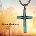 thumbnail image 2 of Coachuhhar Cross Necklace for Men 925 Sterling Silver Crucifix Pendant Necklace Religion Cross Jewelry Gifts for Father Husband Son, 2 of 7