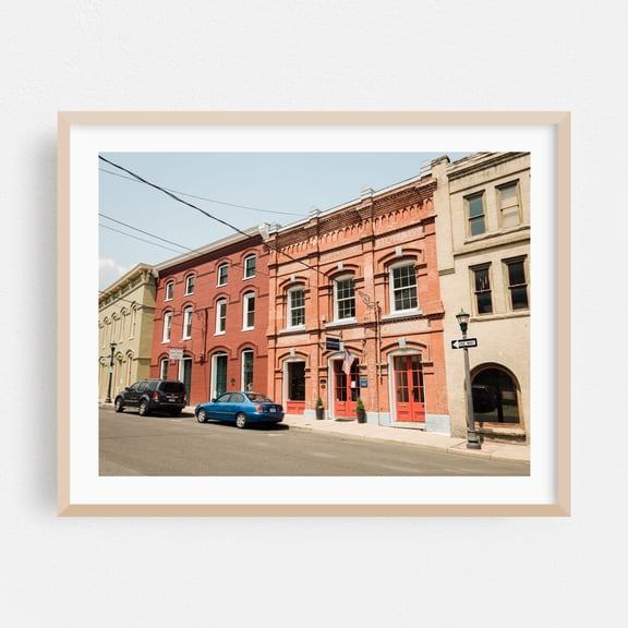 Staunton Architectural 05 - Staunton Virginia Photography Oak Framed Wall Art Print 16 x 20 inches