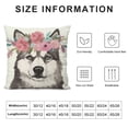 thumbnail image 6 of Nawypu Wolf Decorative Throw Pillow Case Pack of 2, Pattern of Floral Head Portrait of Dog Tribal Arrow Elements Image, Cushion Cover for Couch Living Room Car,Multicolor, 6 of 6