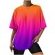 thumbnail image 1 of Fiudx Ofertas y Liquidaciones Moda Mujer Casual Cuello Redondo Impresión Blusa Manga Corta Camiseta Verano Tops, 1 of 5