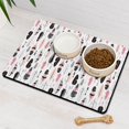 thumbnail image 2 of Boho Retro Floral Pet Feeding Mat-Absorbent Pet Placemat for Food and Water Bowl, with Waterproof Rubber Backing, Quick Dry Water Dispenser Mat for Dog and Cat (16"x24"), 2 of 4