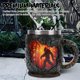 thumbnail image 3 of Taza Taza De Café Taza De Fuego Forestal Vintage Creativa única De 14 Oz Con Relieve 3D Para Regalo Navideño, 3 of 7