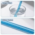thumbnail image 3 of 12-Pack Reusable Hard Plastic Drinking Straws with Stopper Rings, Durable Ribbed Replacement Straws for Travel Tumblers and Cups, Clear BPA-Free Drinking Straws #A4 Dark Blue_100, 3 of 6