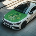 thumbnail image 3 of Uorisanigo St. Patrick's Day Green Hat Car Cover Removable Polyester Car Bonnet Banner Washable Soft Decoration Car Hood Flag Cover for Trucks, Car, SUV, or Van Automotive Accessories, 3 of 7
