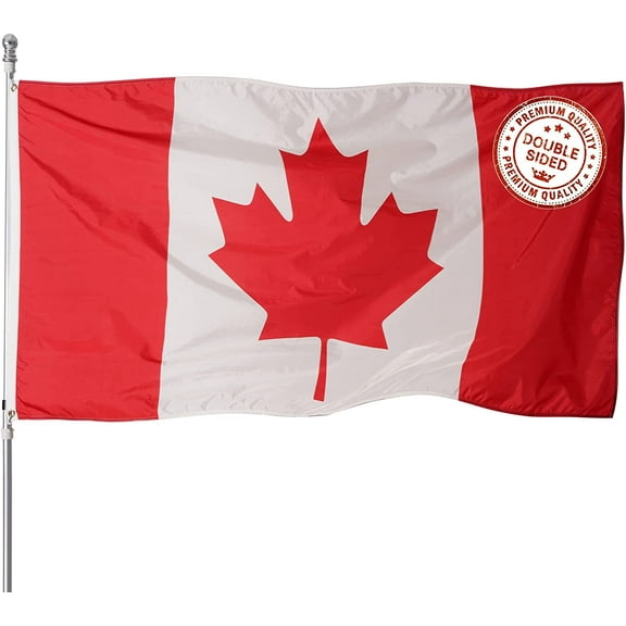 FLAGWIN Canadian Flag 3x5, Heavy Duty Double Sided Canada Flag with 2 Brass Grommets, Vivid Color and Fade Proof Canadian Flag Outdoor