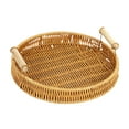 thumbnail image 2 of Bread Baskets Serving Trays Coffee Table Decor Food Organizer Tray Snack Serving Round M, 2 of 8