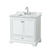 Wyndham Collection Wcs202036scmunsmxx Deborah 36" Free Standing Single Vanity Set - White