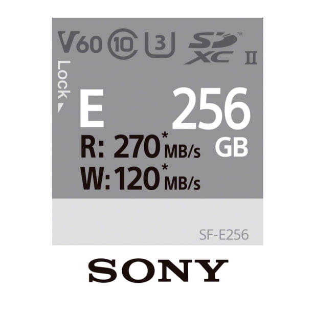 Sony SF-E Series SF-E256 - Flash memory card - 256 GB - UHS-II U3