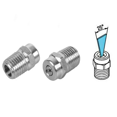 Moluckfu 2Pack Stainless Steel Sprayer Nozzle Silver for Home Users in Car Washing and Cleaning Tasks