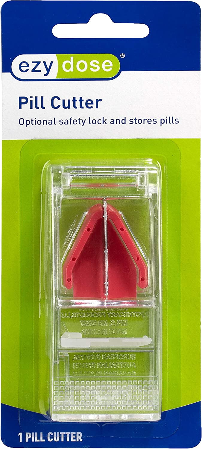 Ezy Dose Pill Cutter and Splitter with Lock, Cuts Pills, Vitamins