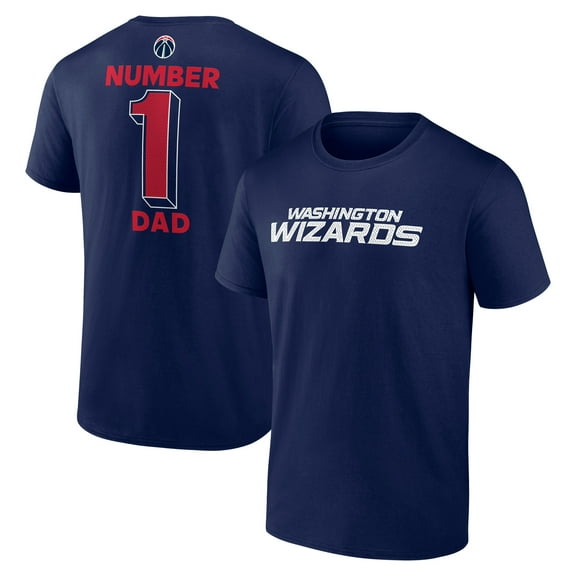 Men's Navy Washington Wizards #1 Dad Jersey T-Shirt