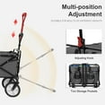 thumbnail image 5 of Collapsible Wagon Folding Wagon Garden Cart with Large Capacity, Portable Utility Wagon Cart Heavy Duty for Beach Camping Shopping Garden (Grey), 5 of 9