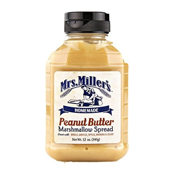 Amish Peanut Butter Marshmallow Whip 4 / 12 Oz. Bottles, Mrs Millers