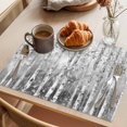 thumbnail image 3 of Grey Forest Placemats Set of 2, Modern Oil Painting Art Washable Wipeable Table Mats for Dining Tables, Indoor Outdoor Kitchen Place Mats for Holiday Party Table Decor, 3 of 9