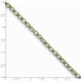 thumbnail image 4 of Sterling Silver Bracelet Gemstones August Women's Peridot Round 5 mm 7 in and Diamond, 4 of 6