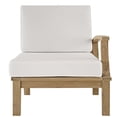 thumbnail image 3 of Modway Marina Outdoor Patio Teak Right-Facing Sofa in Natural White, 3 of 5