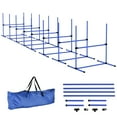 thumbnail image 2 of PawHut 8 Piece Dog Agility Set with Adjustable Height Jump Bars, Blue, 2 of 9
