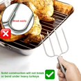 thumbnail image 3 of BESTKITTY Set of 2 Stainless Steel Turkey & Roast Lifters - Perfect for Thanksgiving, Easily Transfer Turkey or Ham., 3 of 7