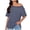 Navy, variant on Posijego Womens Summer Tops Short Sleeve Shirt Polka Dot Printed Round Neck Casual Blouses Loose Soft Tunic Shirts