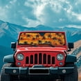 thumbnail image 3 of HUIACONG Sun Shade Windshield for Jeep Wrangler JK JKU JL JLU1997-2024,Window Sun Visor for UV Rays & Heat Protection, Orange Coconut Tree Windshield Sunshade, 3 of 6