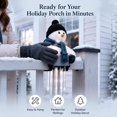 thumbnail image 4 of Winter Glow Christmas Penguin Icicle Light Decor, Christmas Snowman Porch Decoration with Glowing Icicle Lights, Festive Outdoor Winter Accent for Entrance, Railing and Home,Christmas Decorations, 4 of 8