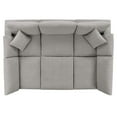 thumbnail image 2 of Modular Sectional Sofa Couch, Light Grey Gray, Fabric, Living Kitchen Cafe Bistro Hospitality Restaurant, Modern Contemporary HB34788, 2 of 5