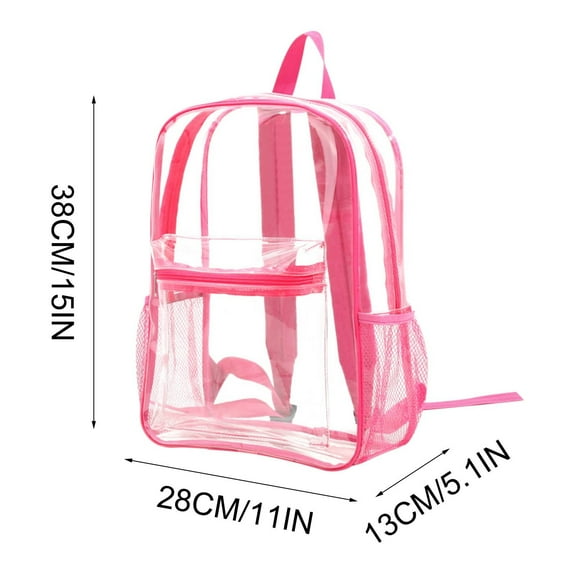 potrochi Clear Backpack Heavy Duty, Clear Backpack, Clear Backpack Heavy Duty with Padded Straps, Transparent Backpack Large Clear Book Bag, Transparent Student Backpack for College Work