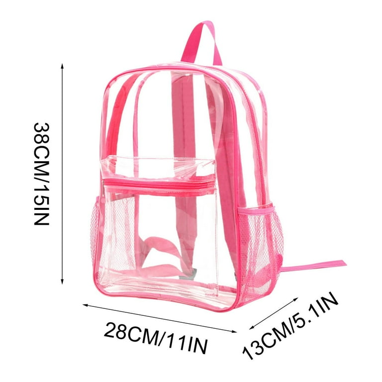 Clear Backpack Stadium Approved Front Pocket Travel Work Concert Sport Daypack Amazon.com: Busiuw Clear Backpack for Stadium Events Stadium  main image 3