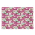 thumbnail image 1 of Traditional Cutting Board, Vivid Botanical Pattern from Taiwan Hakka Culture with Peony and Hibiscus, Decorative Tempered Glass Cutting and Serving Board, Large Size, Pink Blue Green, by Ambesonne, 1 of 1