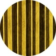 thumbnail image 1 of Ahgly Company Indoor Round Abstract Yellow Modern Area Rugs, 6' Round, 1 of 4