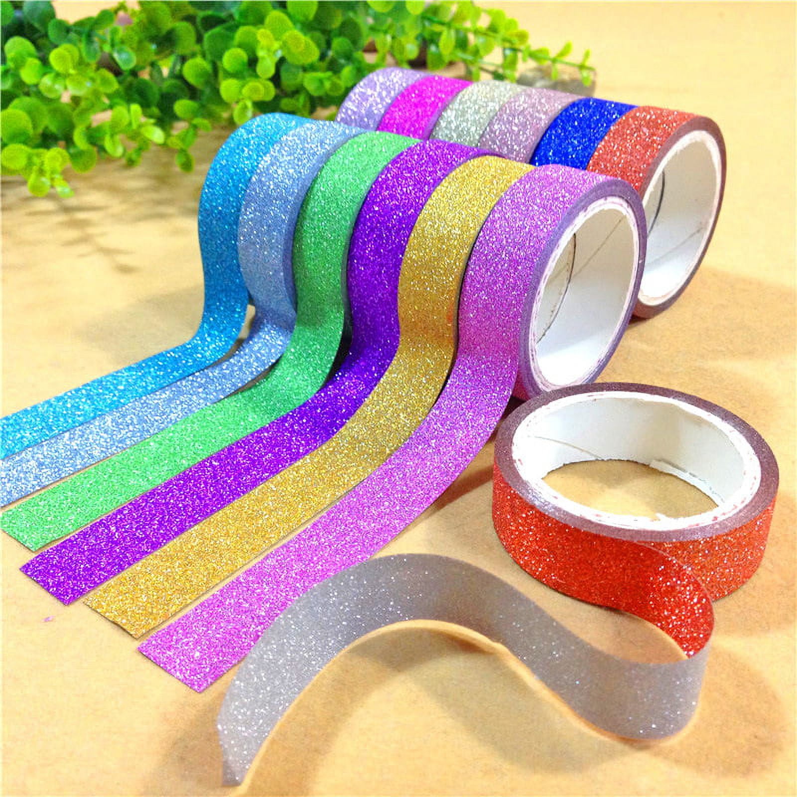 10× Craft Glitter Washi Tape Book DecordhesivePaper Scrapbook Sticker New Y