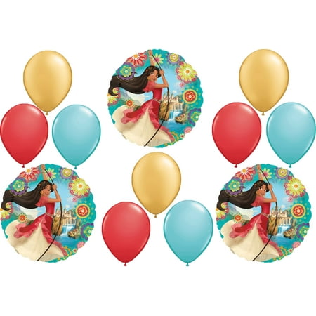 12 pc. elena of avalor happy birthday party balloons decoration supplies disney show