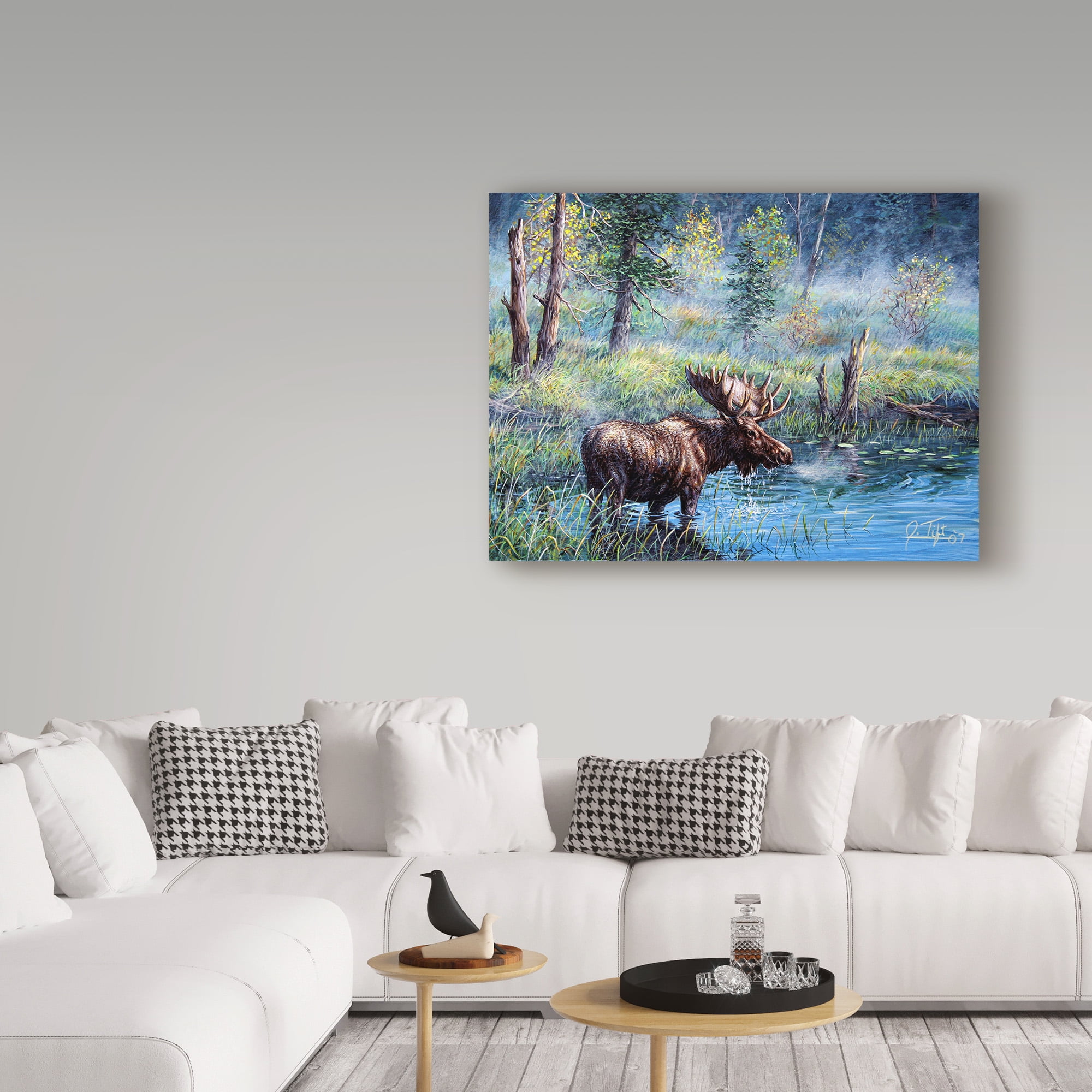 Trademark Fine Art 'Moose Painting' Canvas Art by Jeff Tift