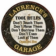 thumbnail image 1 of LAURENCE'S Garage Rules 12" Round Metal Sign Garage Bar Wall Décor 200120013473, 1 of 1