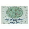 thumbnail image 1 of Doodle Cutting Board, May All Your Dreams Come True Lettering with Floral Ornaments on a Round, Decorative Tempered Glass Cutting and Serving Board, in 3 Sizes, by Ambesonne, 1 of 2