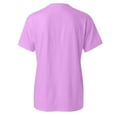 thumbnail image 5 of Lroveb Breast Cancer Awareness Shirts for Women Plus Size Elegant Casual Printed Short Sleeve V Neck T Shirt Tops Pink Ribbon Graphic Tees Purple, 5 of 5